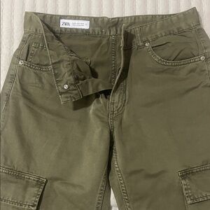 Zara Khaki Utility Pants